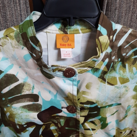 Ruby Rd. Green and Brown Utility Jacket - Picture 3 of 13